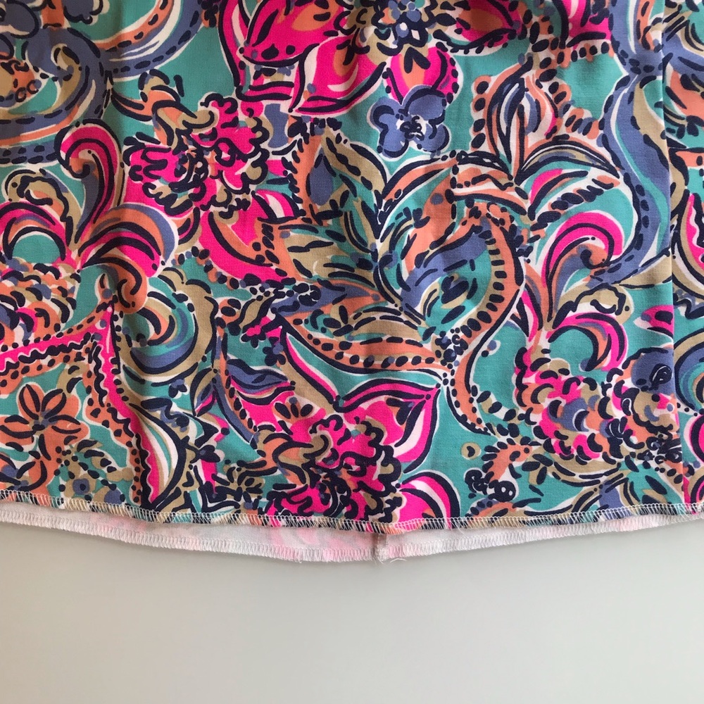 Lily Pullitzer Knit Boat Neck Blue, Hot Pink Dress - Picture 6 of 6